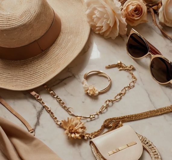 mode flatlay accessoires für den eleganten look