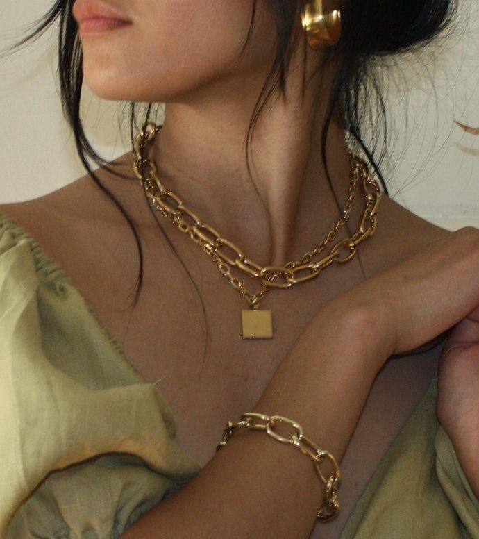 the thick chain necklace is quickly replacing your…