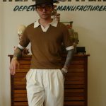 two tone buttonless polo shirt